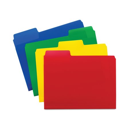 Smead SuperTab Top Tab File Folders, 1/3-Cut Tabs: Assorted, Letter, 0.75" Expansion, Polypropylene, 12PK 10516